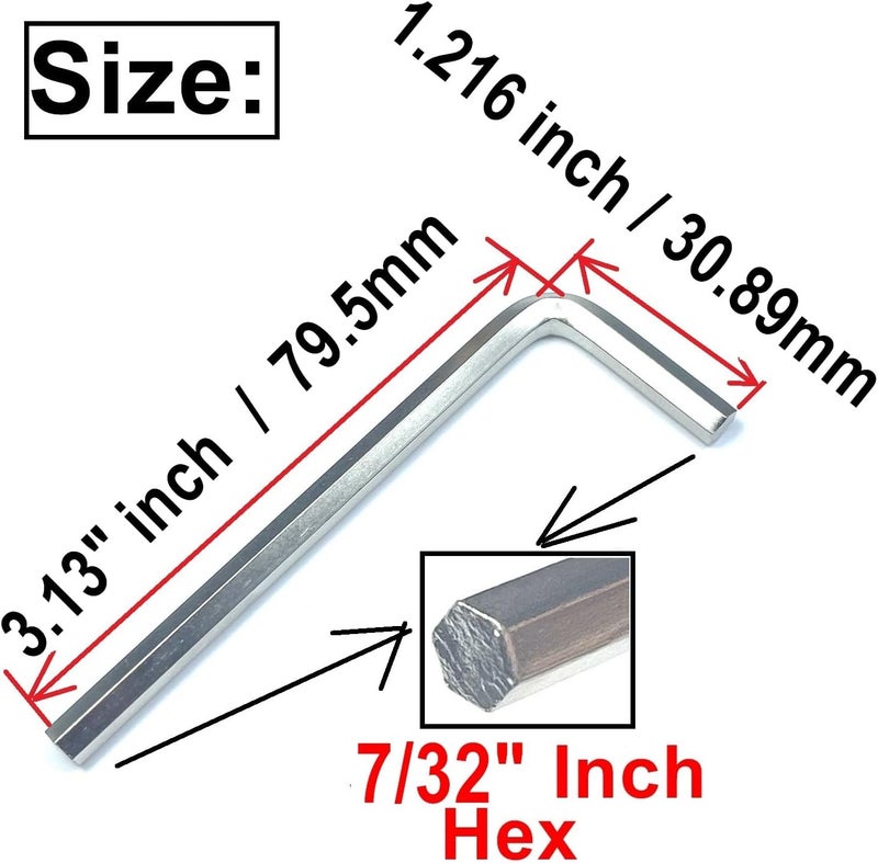 ZDingTech 6pcs 7/32 Allen Wrench sets,7/32" Hex Key Wrench set,allen key Door Key L Shaped hex wrench set with Long Arm. - Image 3
